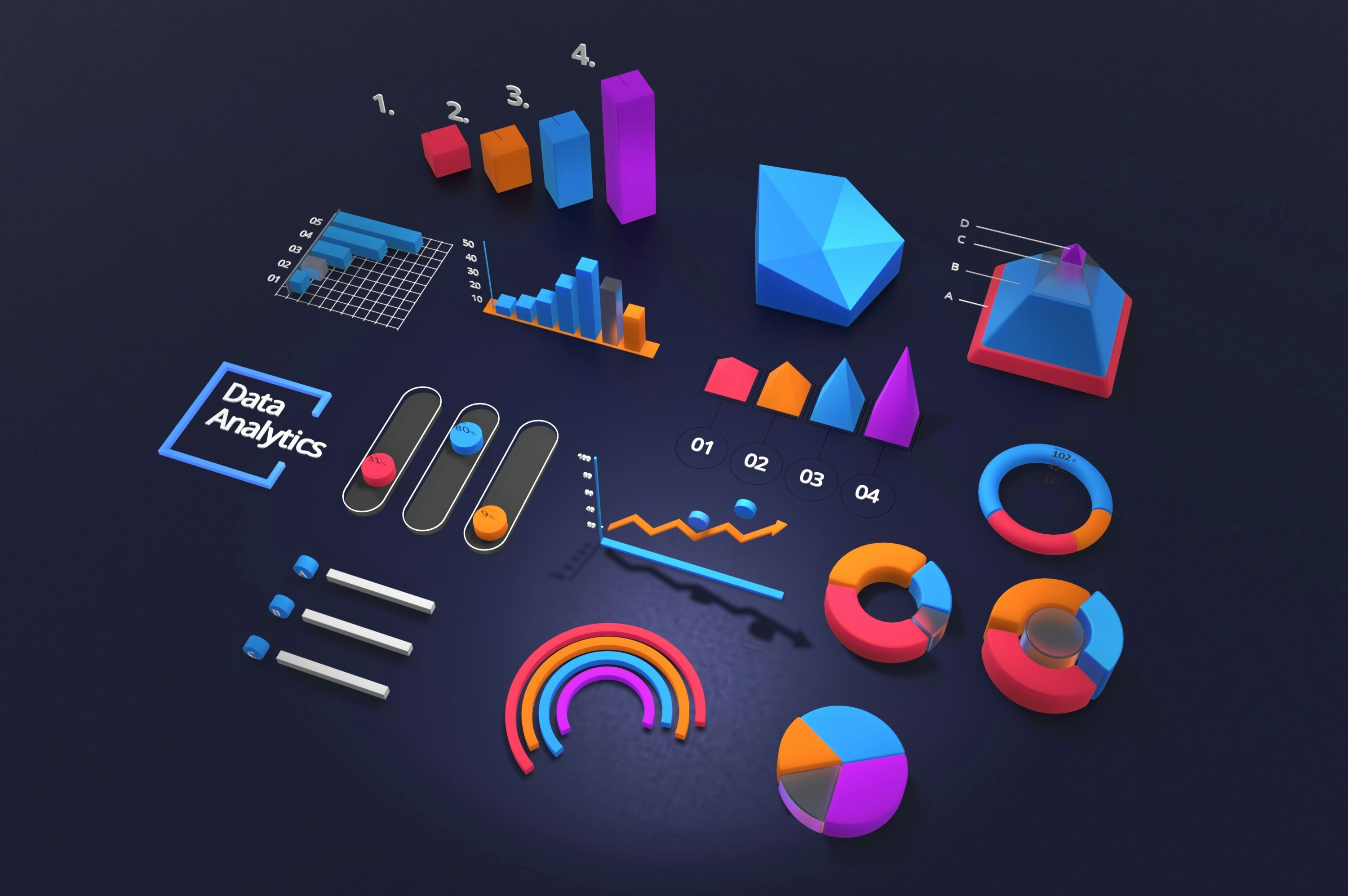 Financial technology dashboard with charts and graphs